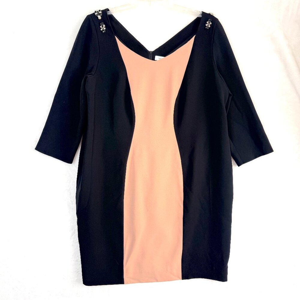 MARINA RINALDI Italy Embellished Evening Cocktail Shift Knee Length Dress 18 20